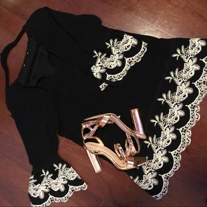 Black Embroidered Dress